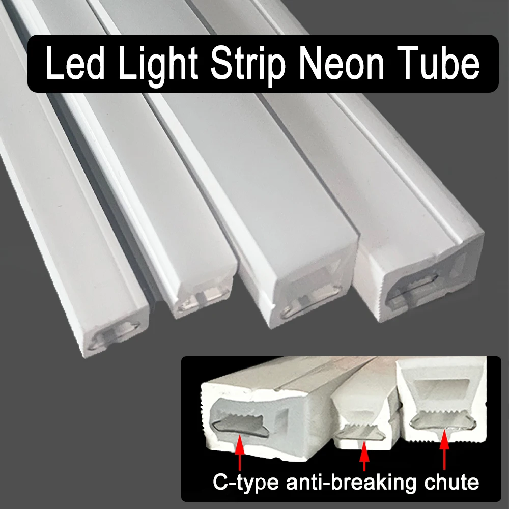 

C-образный желоб, не ломающая неоновая трубка, светодиодная неоновая гибкая трубка, силиконовый знак водонепроницаемый для наружного и внутреннего украшения