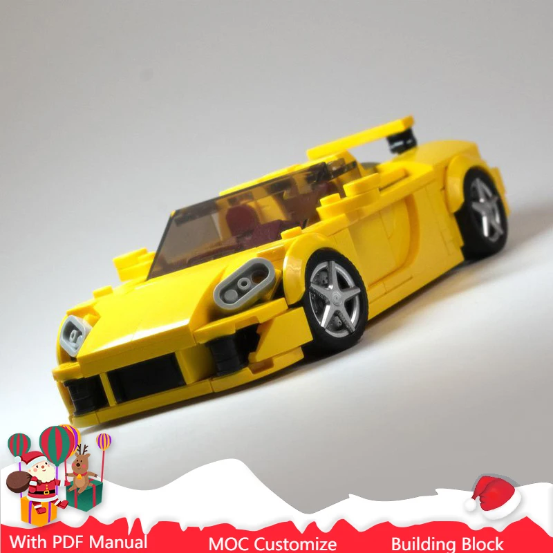 

Популярные 334 шт. Moc светло-желтый гоночный суперкар, модель строительных блоков, индивидуальная модель, сборка кирпичей, рождественские подарки для взрослых