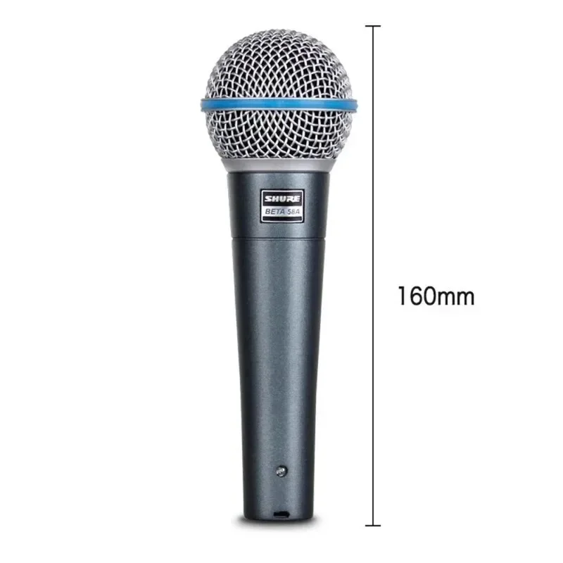 Shure Beta 58a Wired Hand-held Microphone Super-Cardioid Dynamic Microphone Performance Live Vocals Karaoke Stage Studio Mic