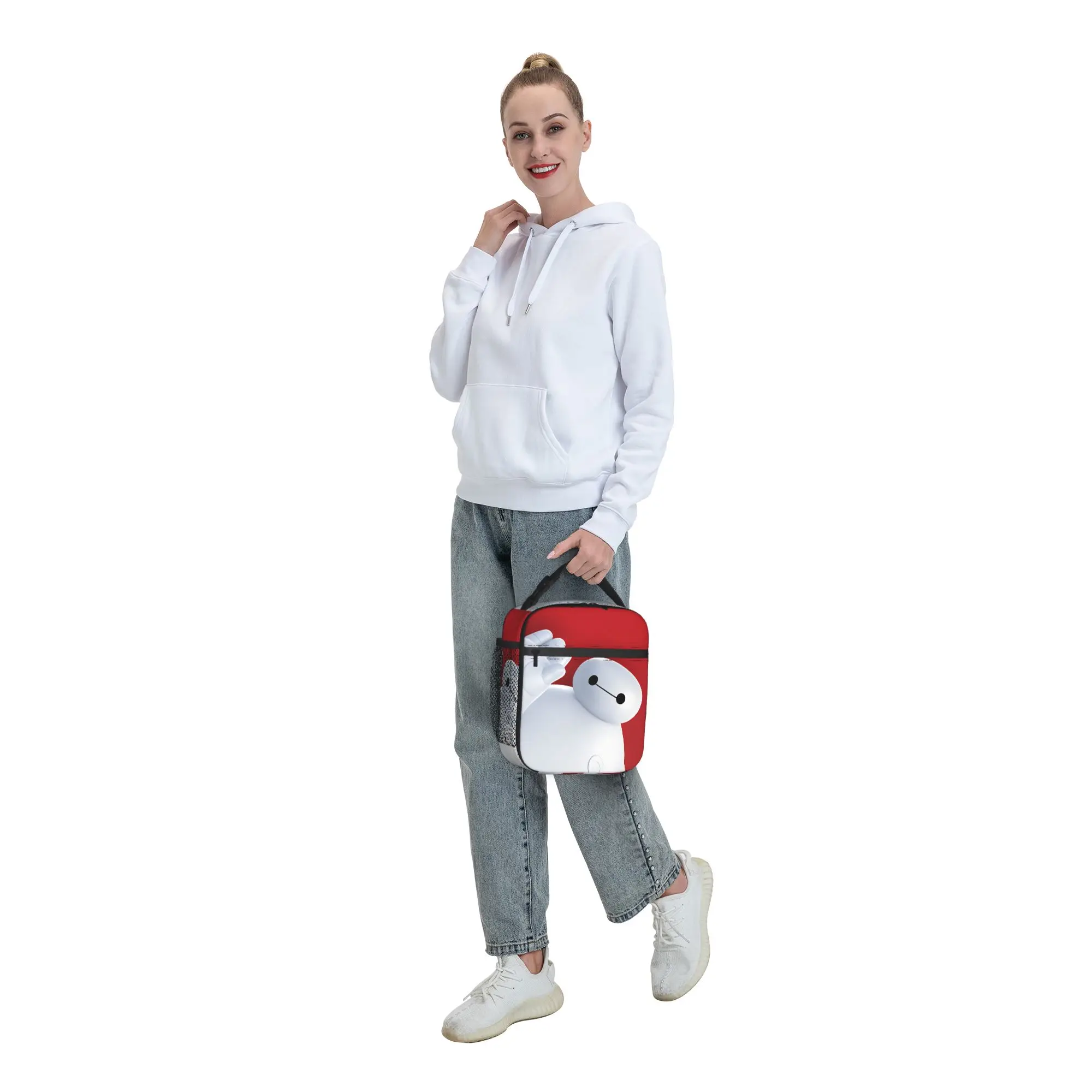 Big Hero 6 Baymax Lunch Bag Office Tragbare Thermo-Tragetaschen für Mädchen, wasserdichte Designer-Kühltasche – Detail 8