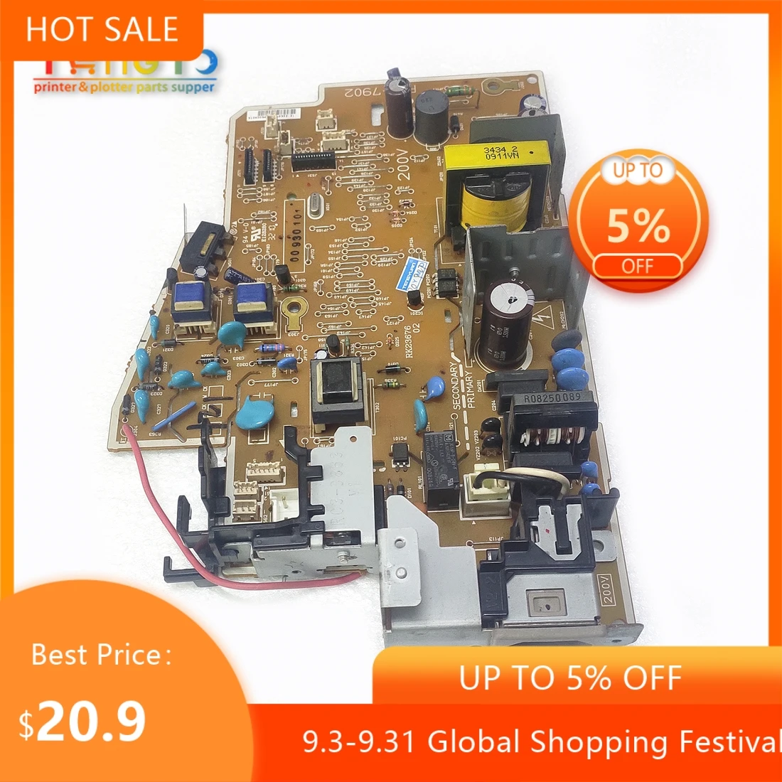

Original For HP 1212NF M1212 1213 1216 M1136 1132MFP M1132 M1130 Power Supply Board RM1-7892 100V RM1-7902 200V printer parts