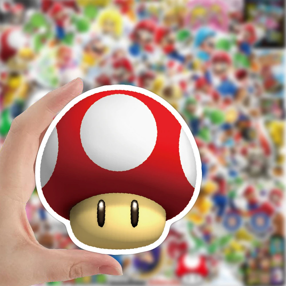 10/30/50/100PCS Anime Game Super Mario Bros Stickers Graffiti for Kids DIY Guitar Helmet Car Waterproof Sticker Fun Classic Toys