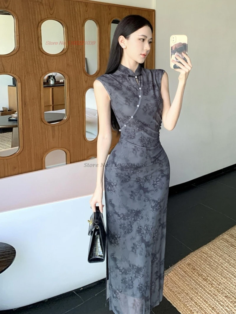 2026-chinese-sexy-dress-qipao-vintage-flower-print-mesh-cheongsam-dress-sleeveless-qipao-nightclub-banquet-evening-dress-vestido