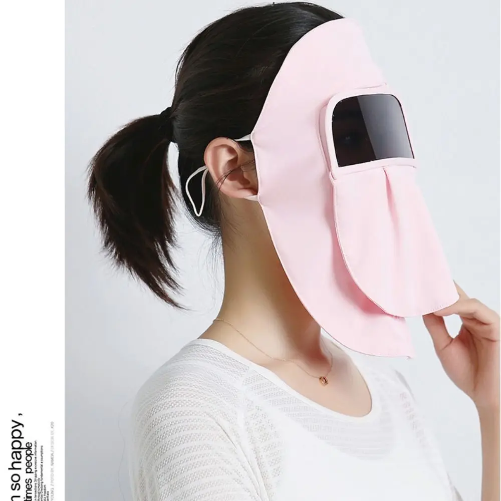 

Adjustable Sunscreen Face Scarf Ice Silk Mask Face Mask Solid Color Sunscreen Mask Face Scarves Summer Face Gini Mask Hiking