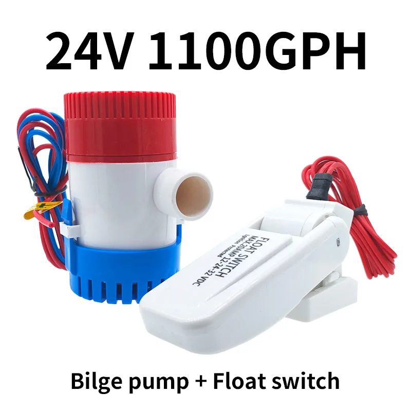 1 Stuks 12V 24V 1100gph 750gph Lenspomp Vlotterschakelaar waterpomp gebruikt in boot watervliegtuig campers woonboot lenspomp