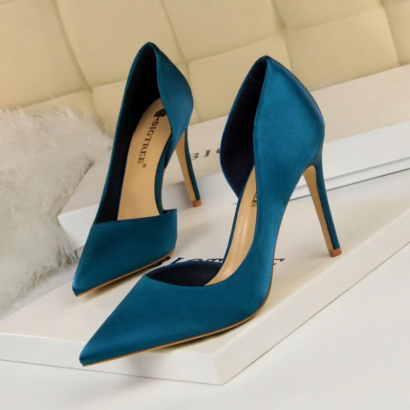 

Elegant Woman High Heels Shoes Luxury Handmade Quality 9.5 Cm Height 2026 Autumn Fashion Black Wedding Party Pumps for Women