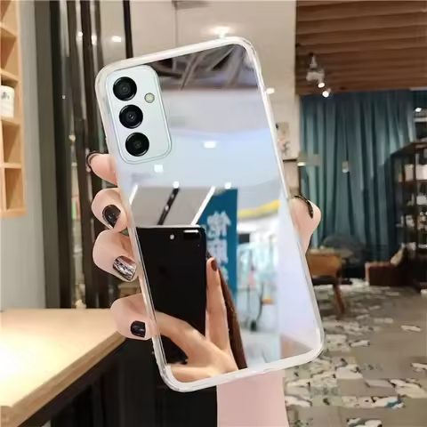 Makeup Mirror Case For Samsung Galaxy A55 A05S A14 A54 A34 A23 A53 A33 A52S A32 A12 A22 A13 A15 A35 Soft Silicone Cover