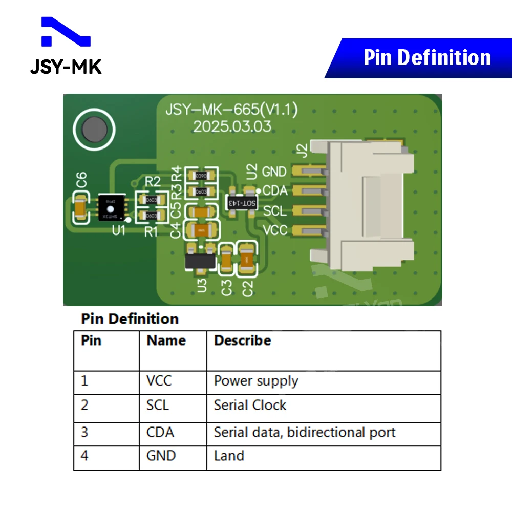 JSY-MK-665 Temperature and Humidity Sensor Probe Adapt JSY-MK's Intelligent PDU Meter Module
