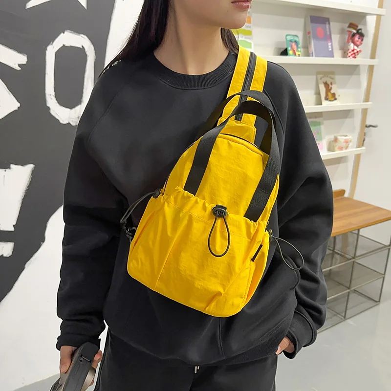 

New Women's Multifunctional Backpack, Casual Solid Color School Bag, Girl's Fashionable Shoulder Bag, Travel Chest Bag, Crossbod