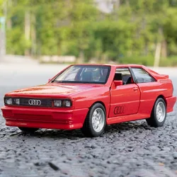 1/36 Audi 1980 Classic Car Model Toys veicoli pressofusi in lega pneumatico in gomma con Pull Back Toy Collection regali per ragazzi bambini