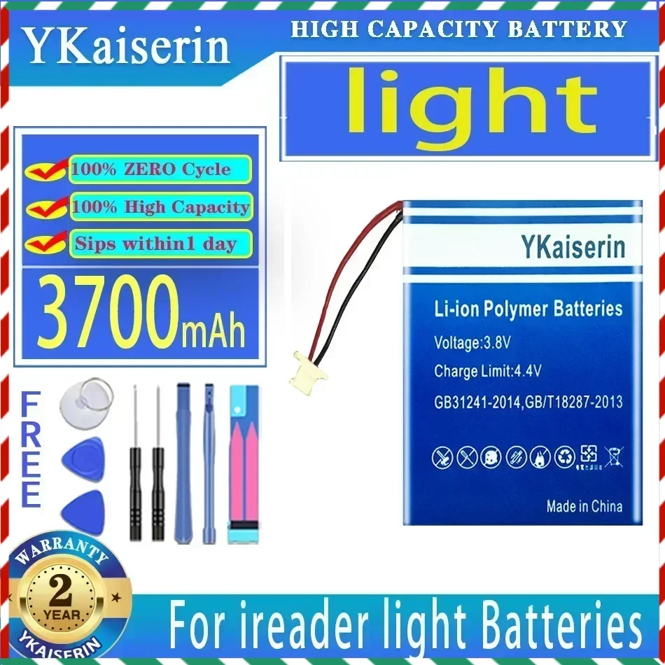 

YKaiserin 3700mAh Replacement Battery For ireader light Batteries