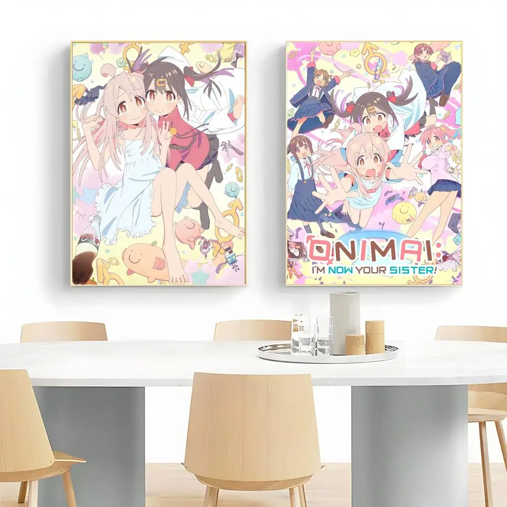 Pastel Whimsical O-Onimai Sisterly Bond Anime Art Poster Wall Art Print Decorative Mural Home Decor Gift Unframed