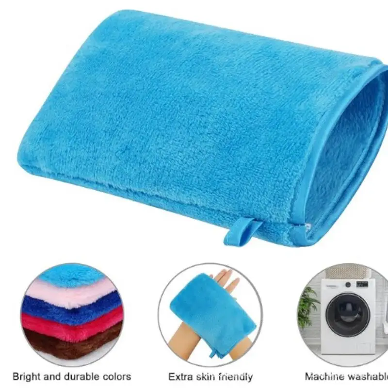 1 Pcs Colorful Makeup Remover Cleansing Gloves Reusable Soft Microfiber Face Care Towel Beauty Facial Cleansing Cloth Skin Care