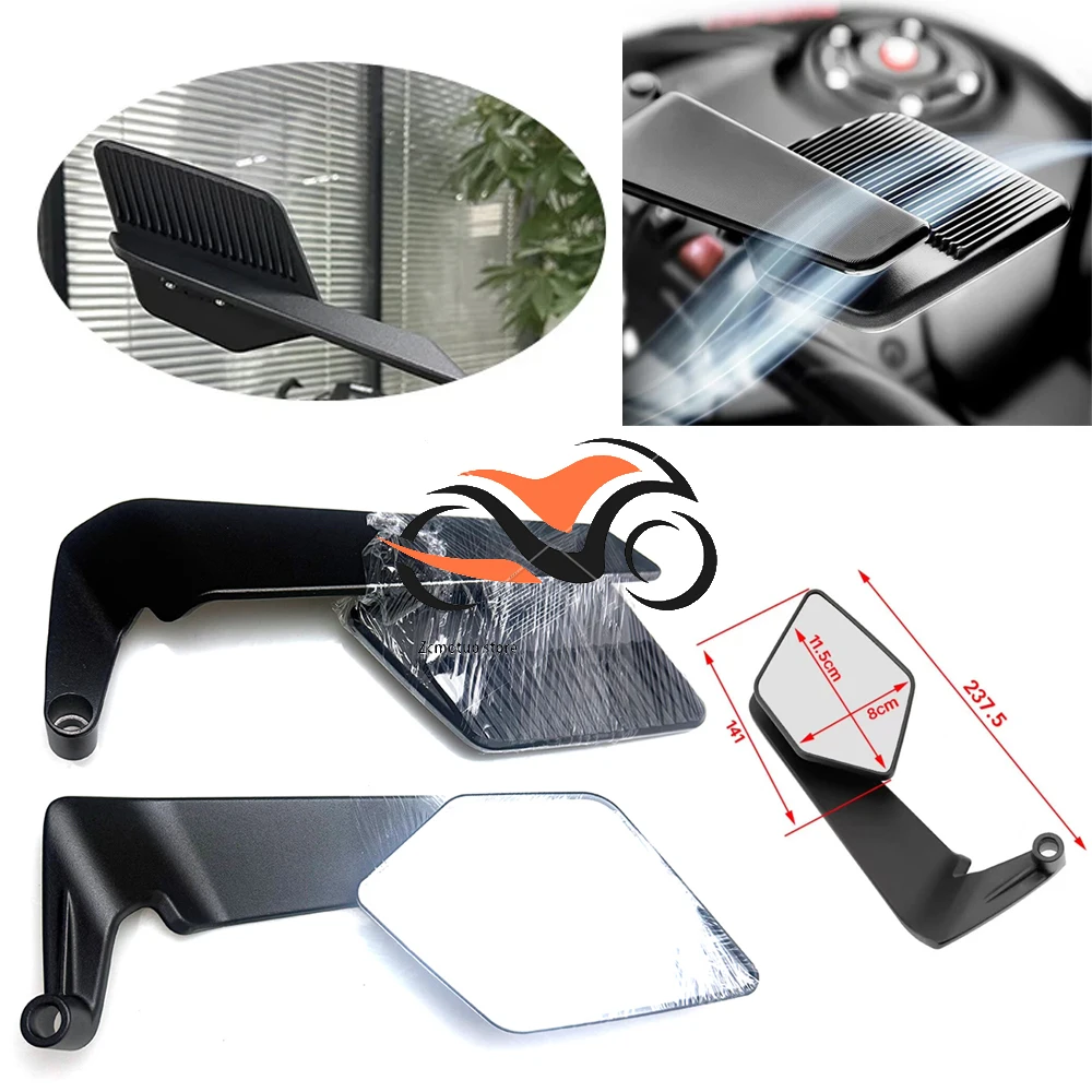 

For Aprilia Tuono660 Tuono V4 Caponord 1200 Dorsoduro 750 Shiver Tuono 1000/R V4R Motorcycle foldable rearview mirror fixed wing