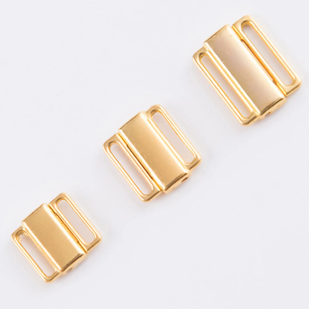 

50pcs Alloy Front Closure 12Mm Gold Bra Strap Clip Hook For Women Lightweight Bra Clasps Buckles Retainer Fastener Sewing Craft