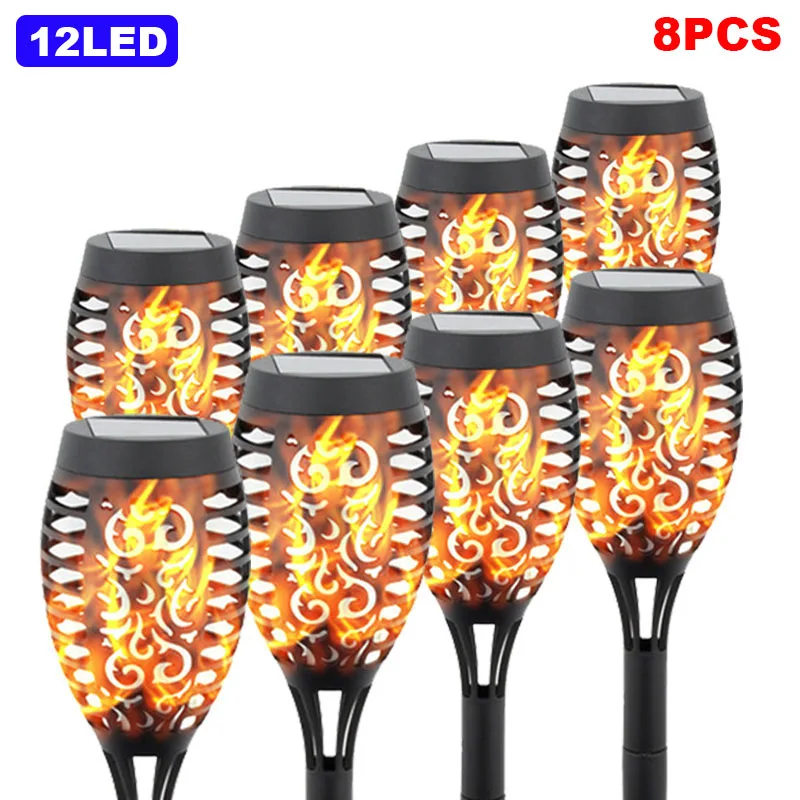 12/33/96 Led Solar Fakkel Licht Gazon Tuin Plug In Licht Buiten Binnenplaats Waterdicht Inductie Decoratie Landschap Vlam Licht