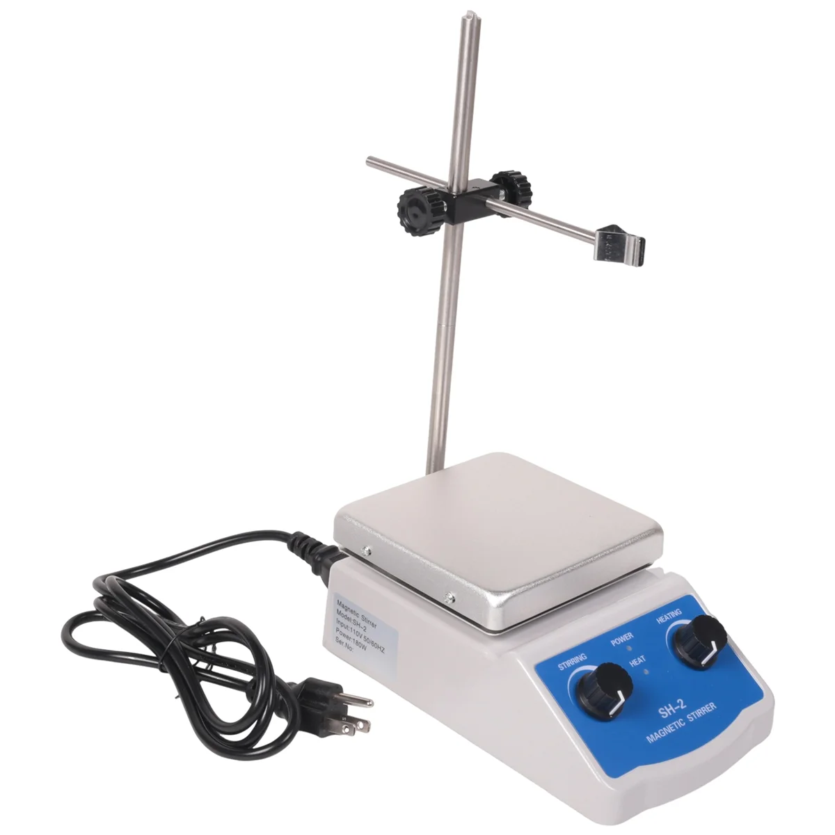 

Magnetic Stirrer Hot Plate with Thermometer,2000ML Mixing Capacity Magnetic Hotplate Stirrer with Stir Bar Stand US Plug