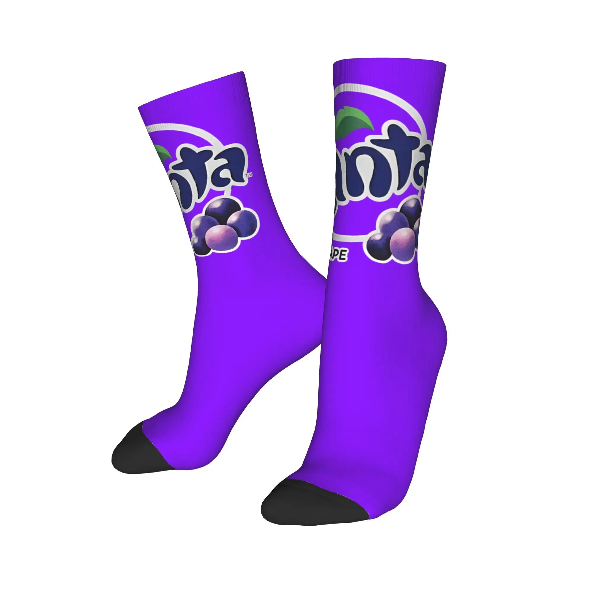 Calcetines divertidos felices para hombre, calcetines informales de uva Fantas, calcetines de poliéster de alta calidad para mujer, primavera, verano, Otoño e Invierno,