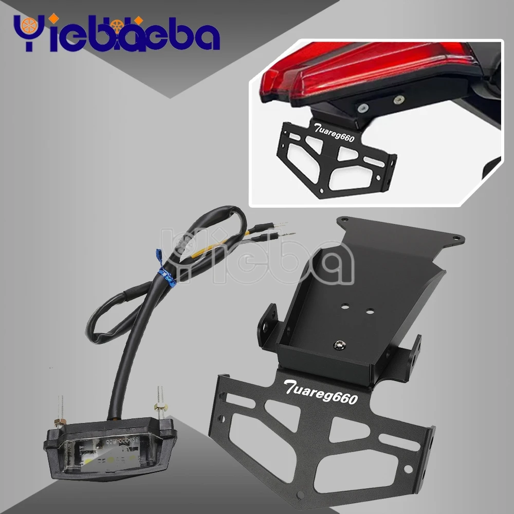 

Fit FOR Aprilia Tuareg 660 2021-2025 2026 Motorbike License Plate Holder Bracket Tuareg660 Rear Tail Tidy Fender Eliminator Kit