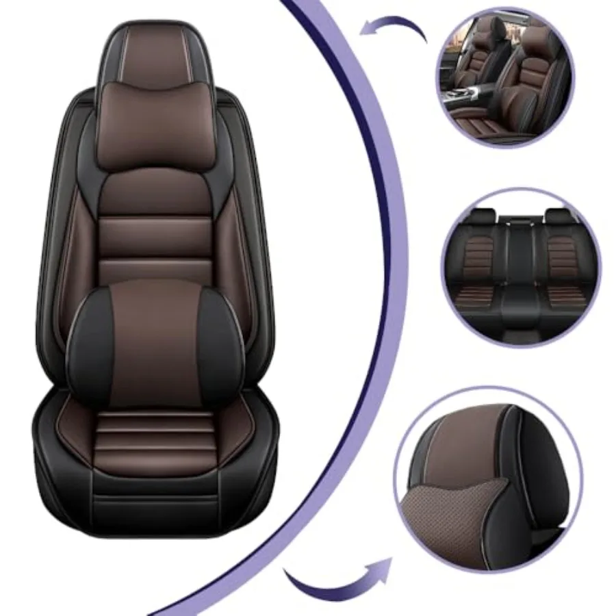 أغطية مقاعد السيارة العالمية لسيارة إنفينيتي Q50 الهجين 20142018 أغطية مقاعد مريحة ومضادة للانزلاق حماية مقعد جلدي مقاوم للماء