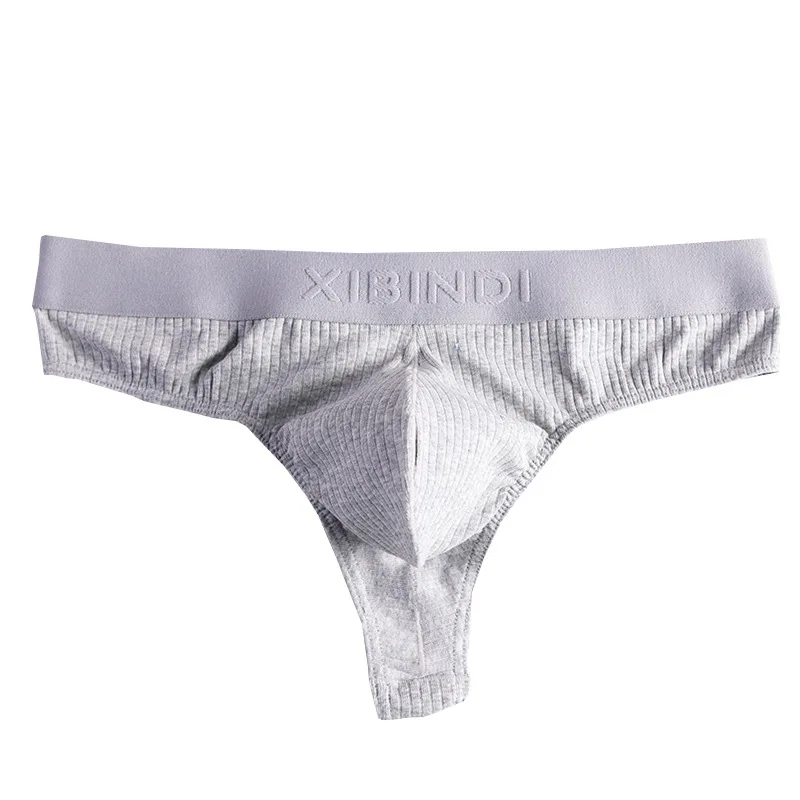 1 قطعة سيور الرجال مثير القطن الخالص تنفس مرونة عالية g-سلسلة سيور U-شكل الحقيبة الساخن مثلي الجنس الملابس الداخلية سراويل داخلية #6