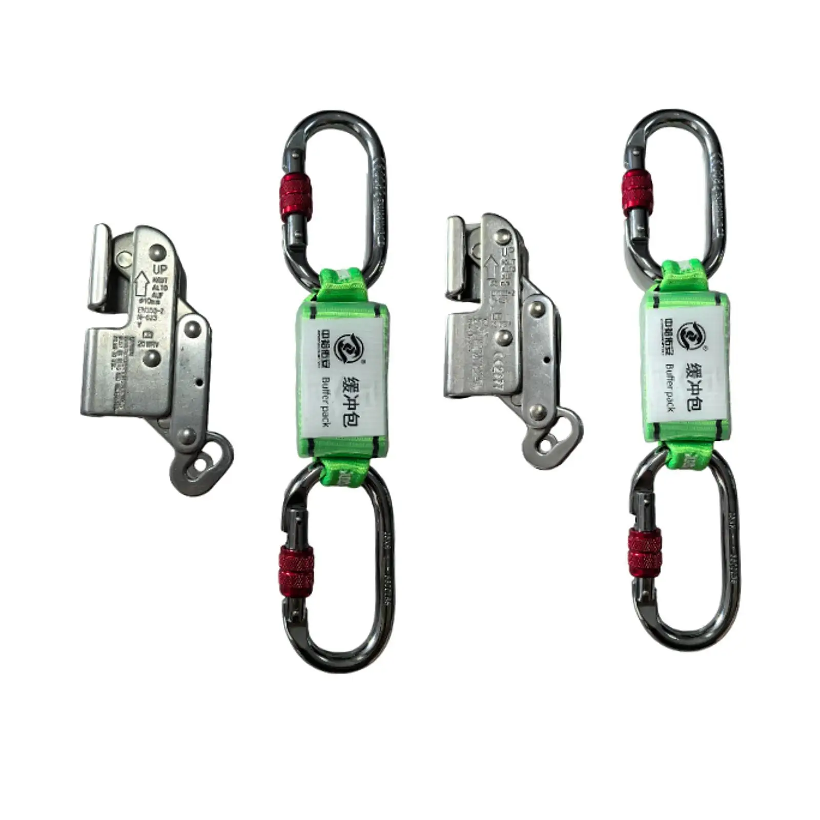 Climbing Fall Arrestor Set Self Locking Device Slow Descent Sturdy Rope Grab Belay Device for Construction Sites Work