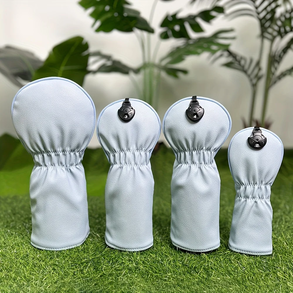 Golf Club Head Covers Golf Club Protective Sleeve Drive PU Waterproof Material Better Protection of Golf Clubs Blue Utility view 2