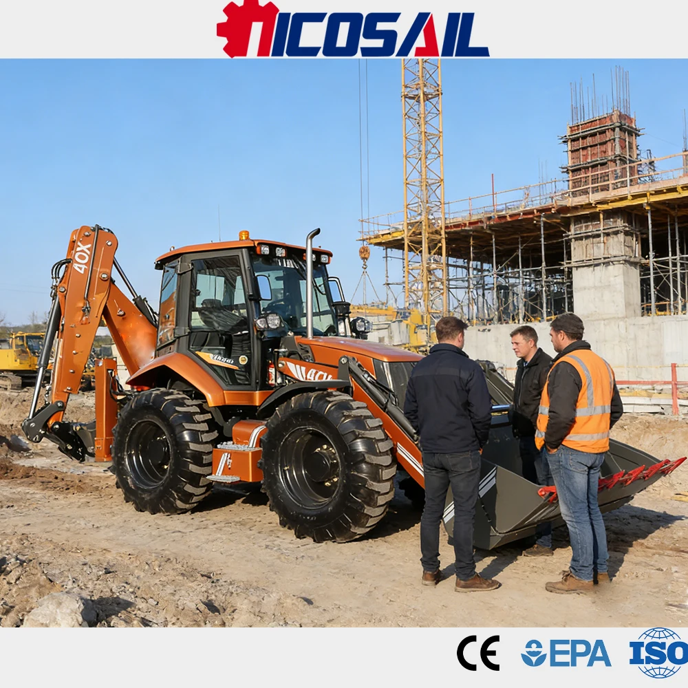 

Nicosail Compact Backhoe Loader CE Approved Euro 5 Stable Performance Easy Operation for Agricultural Building Site