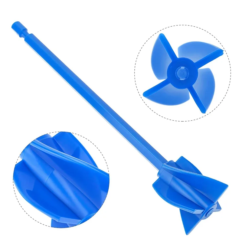 ABVA-Epoxy Mixer Attachment For Drill, 12-Piece Set - Helix Paddles, Paint Stirrers Drill Attachment, 6.5-Inch