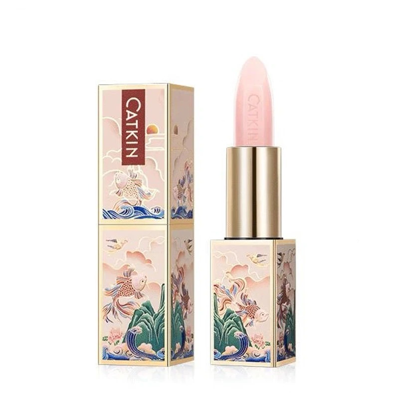 Lápiz labial Catkin que cambia de Color para reparar la piel seca y agrietada, líneas de labios ligeras, bálsamo labial transparente hidratante