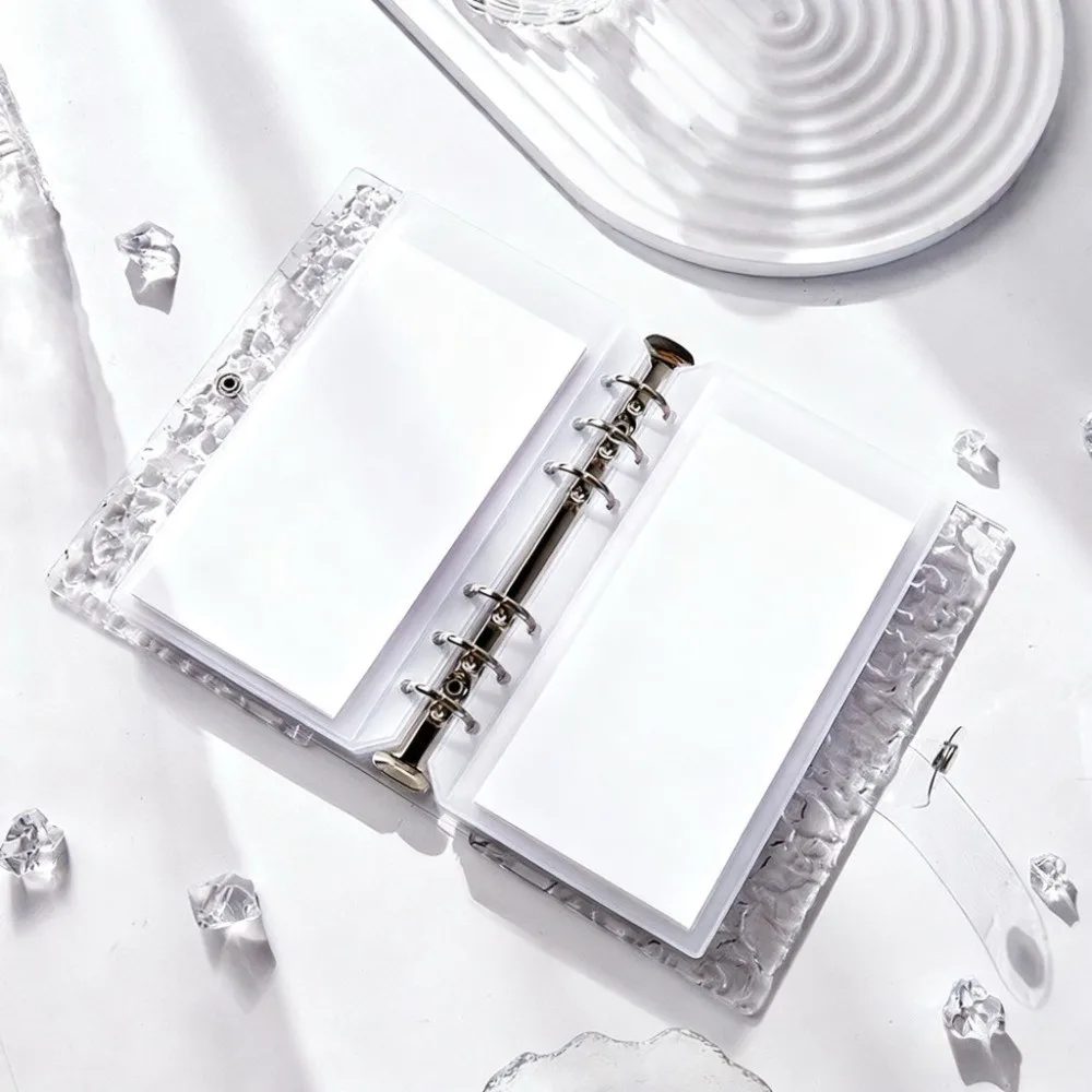 Korean Style Acrylic Water Ripples Money Saving Book Large Capacity Transparent Money Saving Challenge Waterproof Reusable