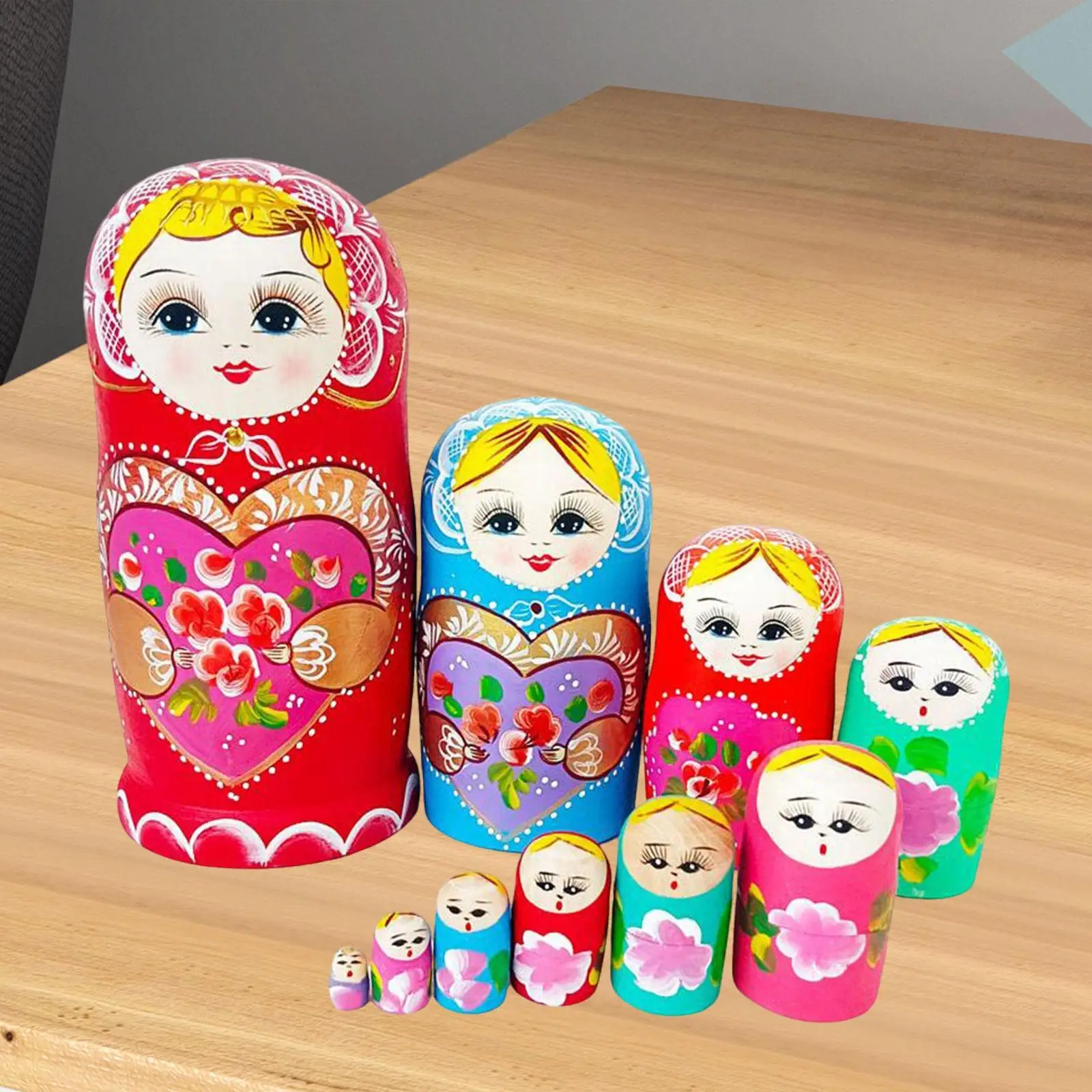 

10 Pieces Russian Nesting Dolls Matryoshka Dolls for Children Kids Adults