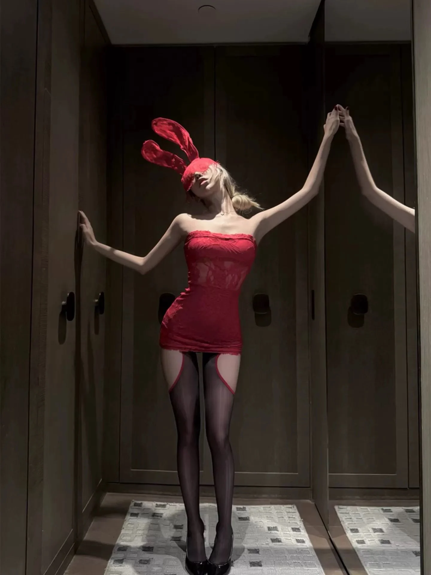 مثير k روز الدانتيل ثوب النوم تأثيري أرنب فتاة orm مجموعة الأحمر مثير Spwear الرغبة النقية الدانتيل Sp الدكتور للسيدات