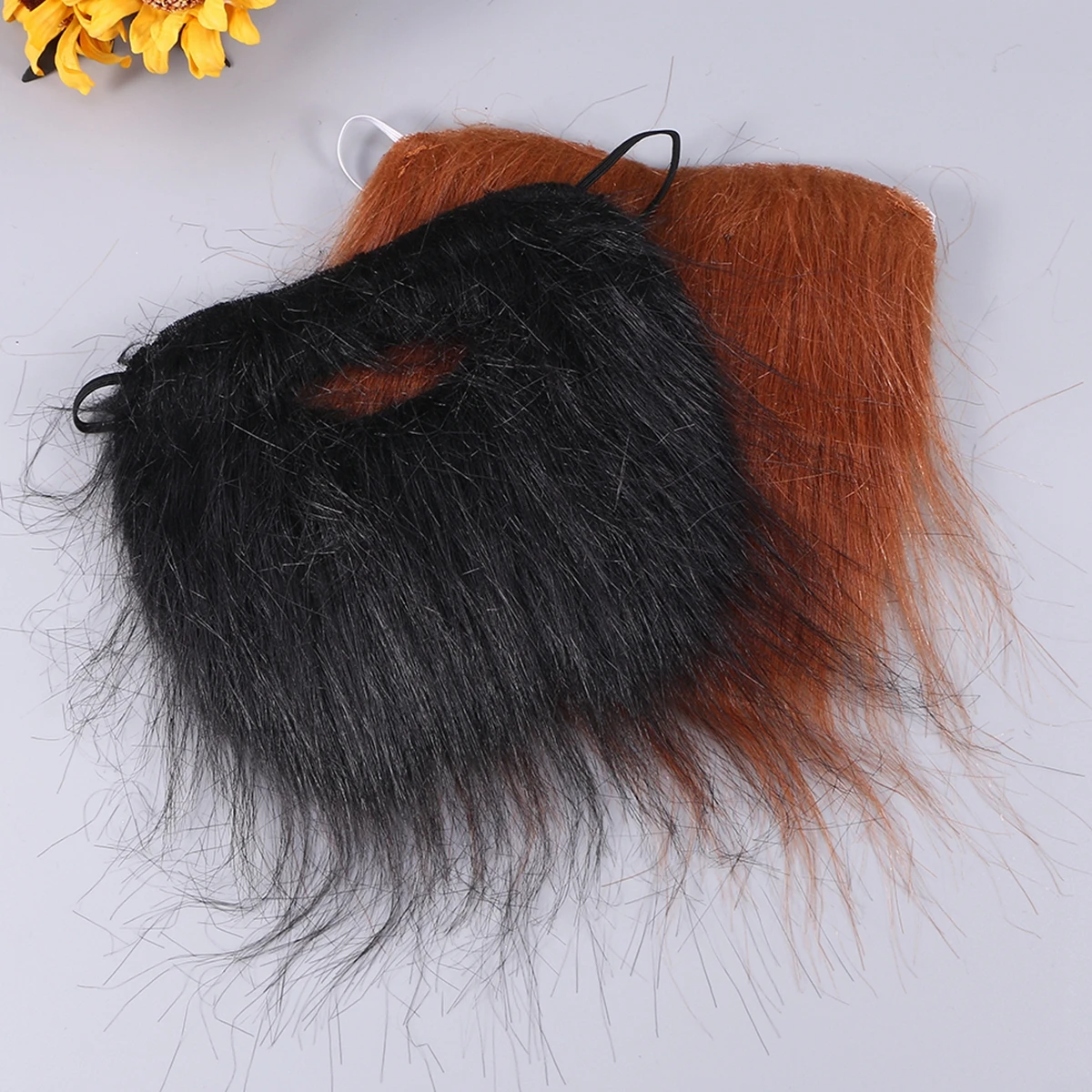

2 Pcs Fake Beard Props Party Old Man Halloween Realistic False Moustaches Funny Beards Costume