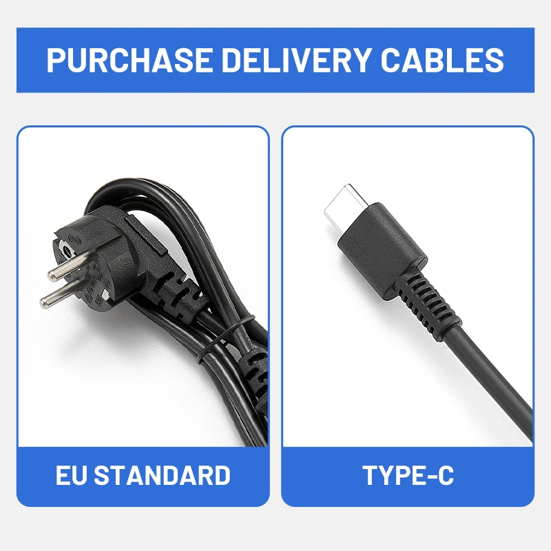 Somi 65W 20V 3.25A Type C AC Adapter Laptop Charger for Lenovo ThinkPad T480 T480s T580 X280 X380 E580 L380 L480 15V-3A