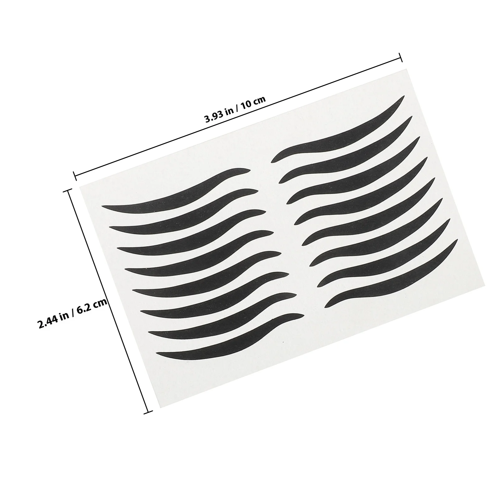 Autocollants Eyeliner noirs 98x62Mm, outil de maquillage pour les yeux réutilisable pour bande adhésive imperméable à l'aile, Double paupière