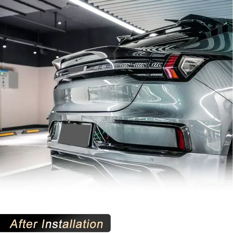 أجنحة سبويلر خلفية للسيارة من ألياف الكربون الكاملة لـ Zeekr 001 EV MC Zeekr 2021-2023 طقم سبويلر خلفي للسباق طقم هيكل الشفاه