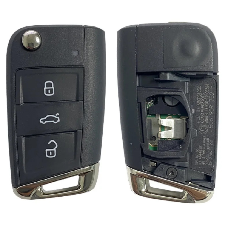 CN001108 Original FCC 5G6 959752BL MQB49 5C Chip Flip Remote Keyless Go For VW TAYRON T-ROC Tiguan Polo 2022 NBGFS125C