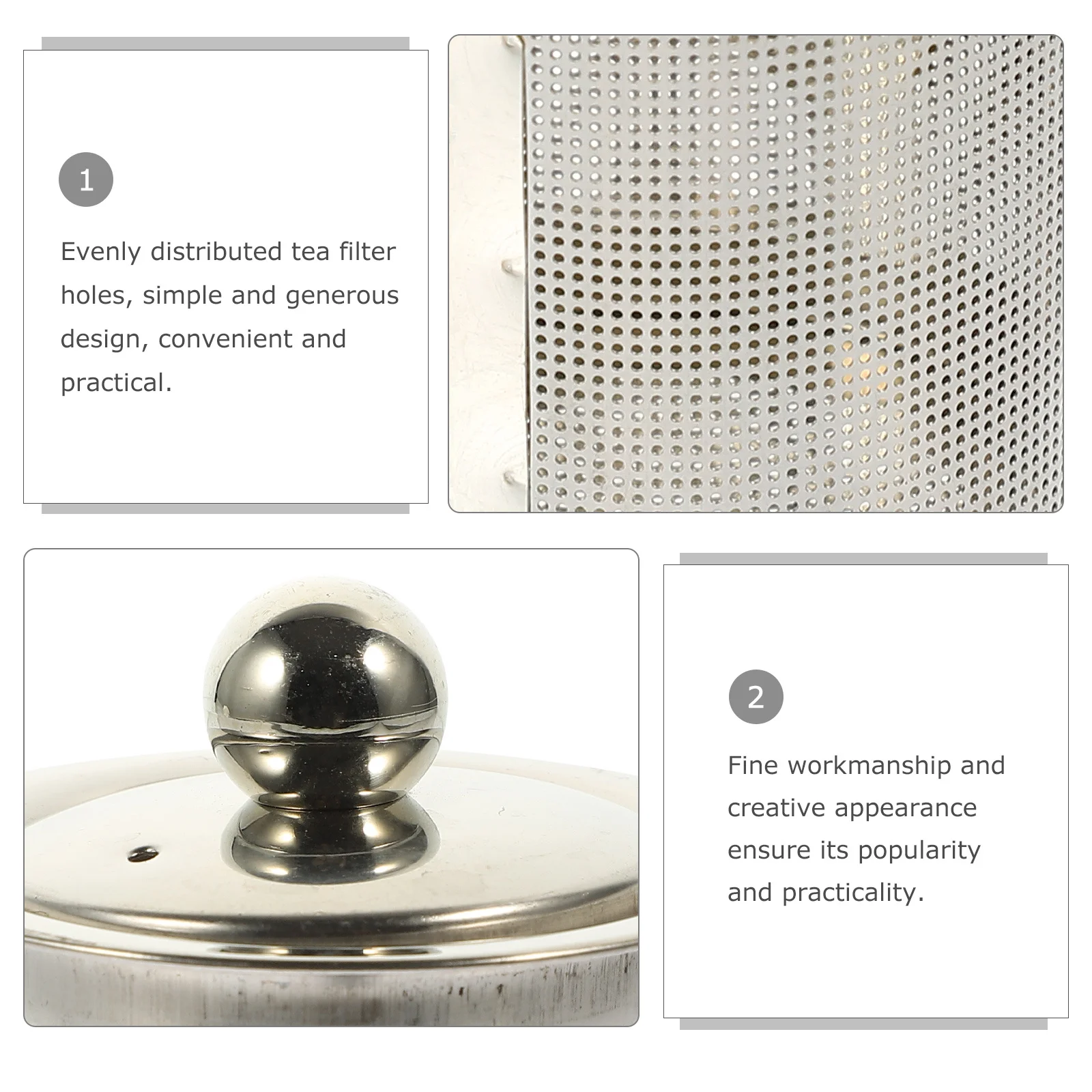 

1pc Stainless Steel Strainer Insert For Pot Mesh Compact Design Easy Carry Replacement Infuser Accessories Home Kitchen