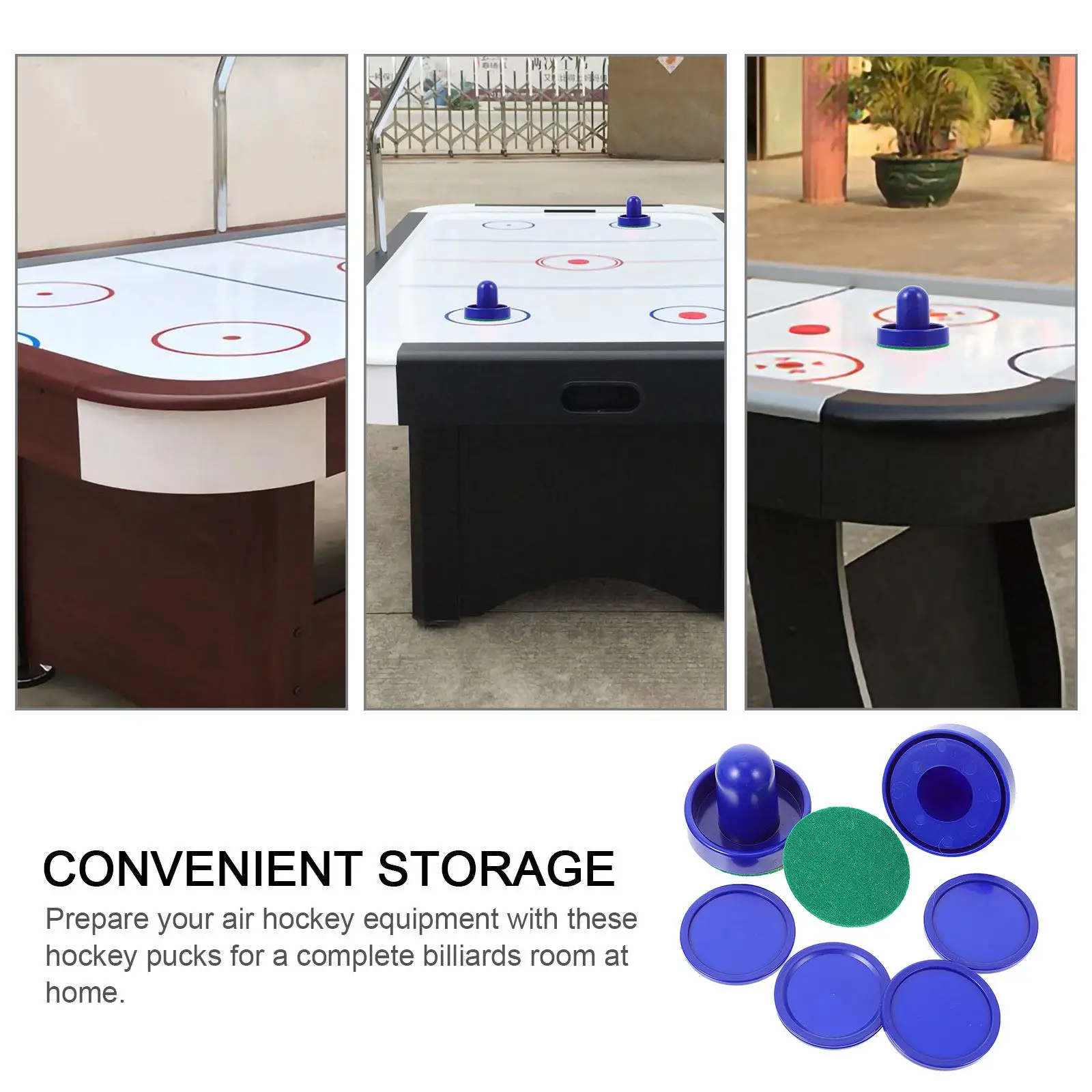 

2 комплекта пластиковых пушеров для аэрохоккея, идеальная замена для стандартных столов, с прочной, не ломающейся поверхностью, для соревнований