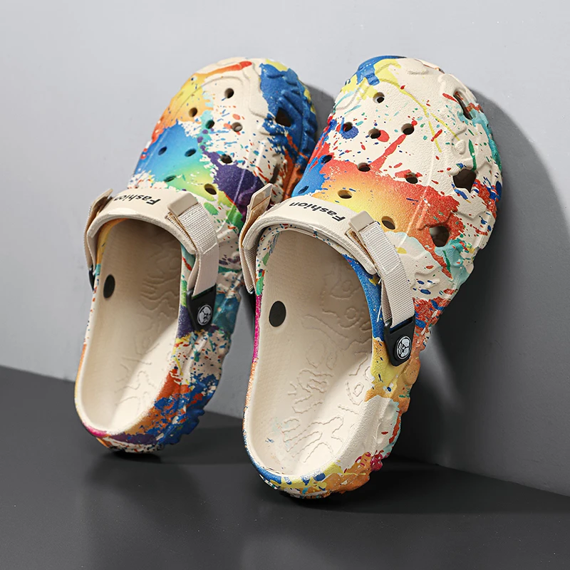 شباشب رجالية جديدة صنادل أحذية رجالية للحديقة أحذية مسطحة صنادل مموهة أحذية رياضية رجالية أحذية منزلية للنشاط الخارجي #5