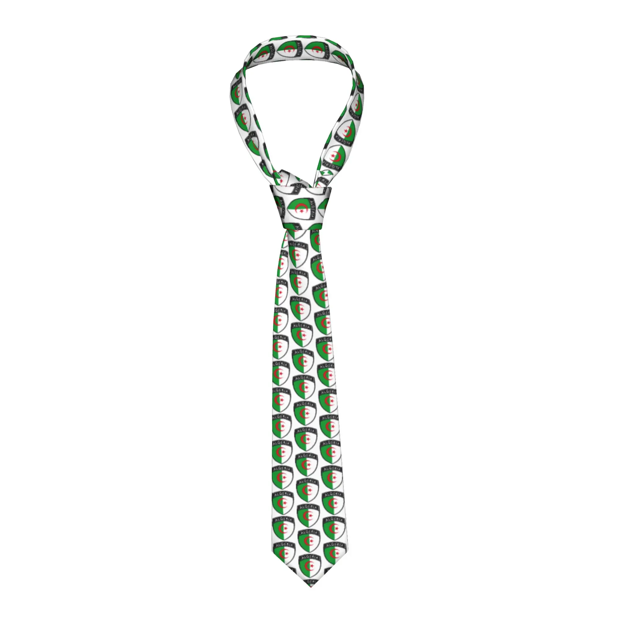 Formal Algeria Flag  Neck Ties Men Silk Algerian Proud Patriotic  Neckties for Wedding Cravat