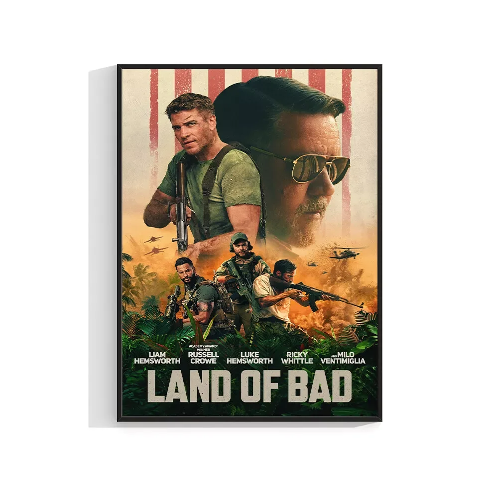 

Land of Bad 2024 Movie Print Art Canvas Poster For Living Room Decoration Home Wall Picture