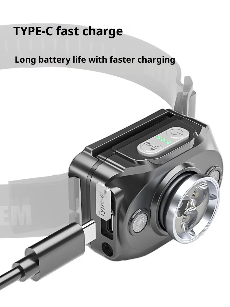 Lem lpro02 poderoso farol de escalada ao ar livre lanterna 1800mah 1000lm recarregável cabeça de pesca tocha