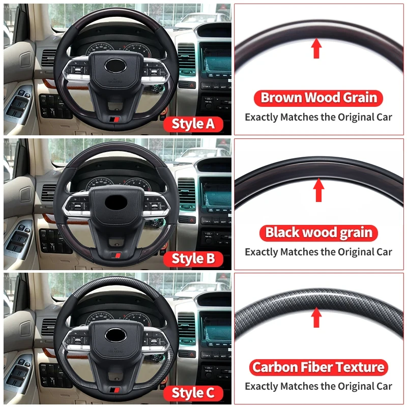 For Toyota Land Cruiser 120 LC120 FJ120 J120 2003-2009 Steering Wheel Assembly Upgrade Interior Modification Accessories