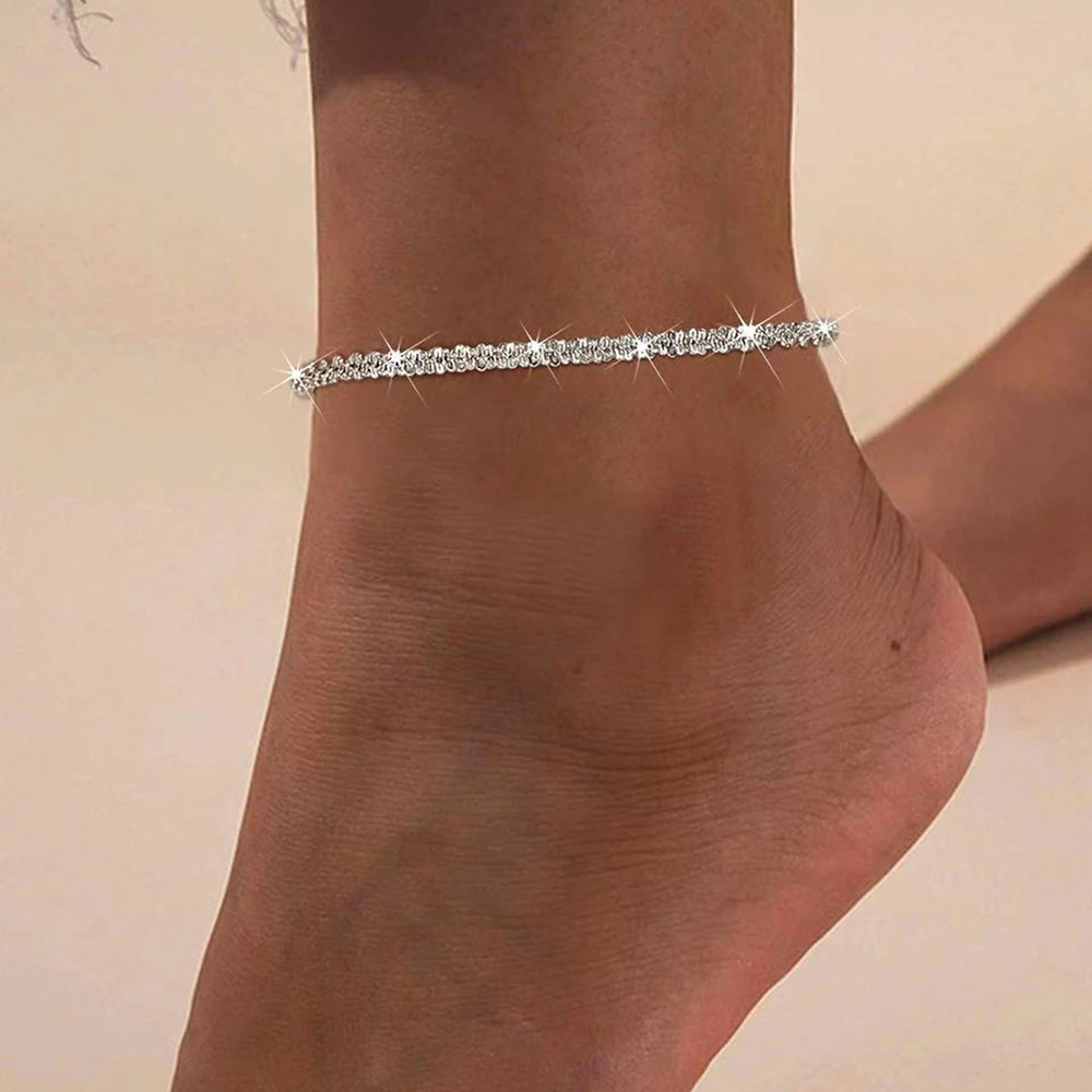 Stainless Steel Anklets Simple and exquisite Elegant chain design Fashion Anklets For Women Jewelry Party Gift Recommendations