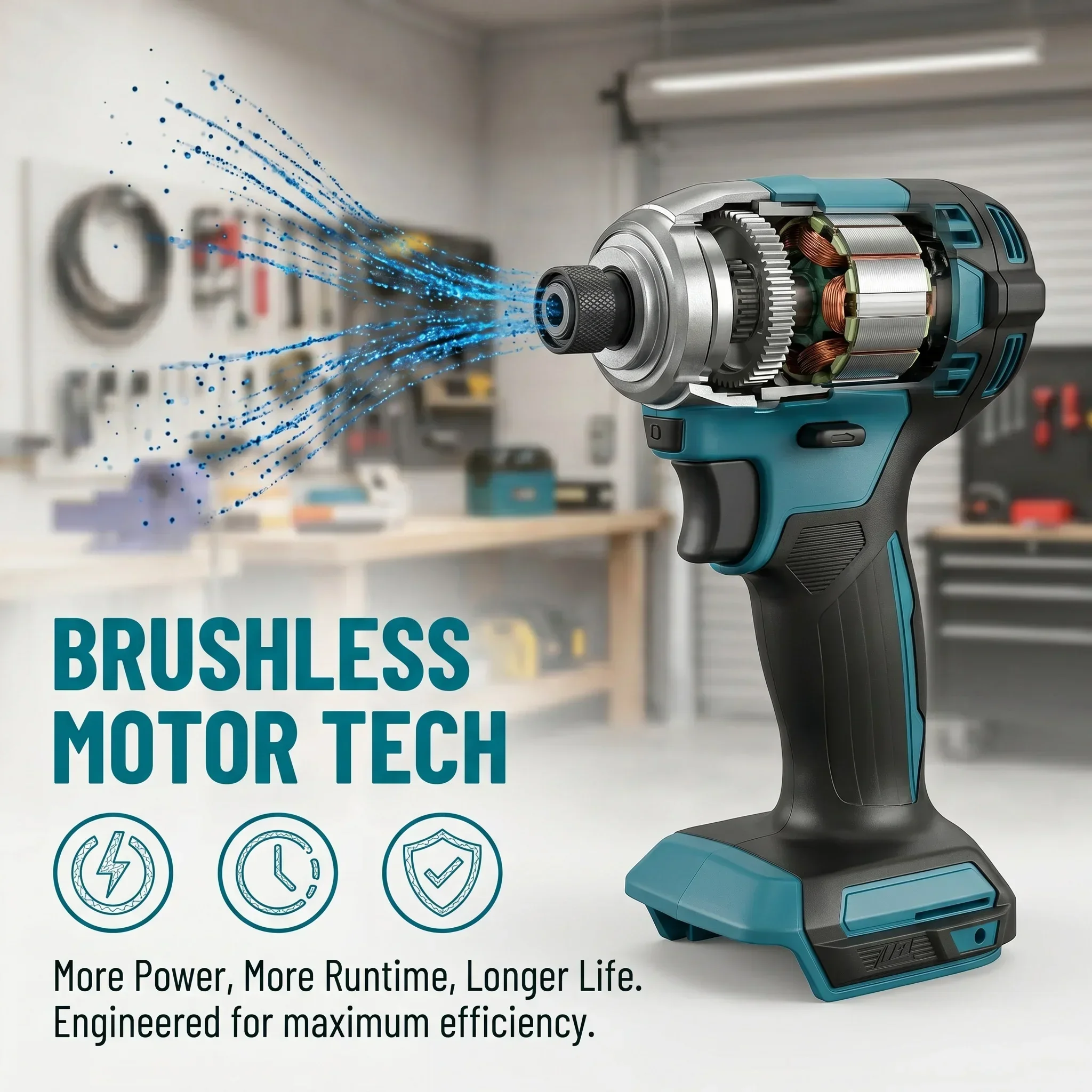 Makita 18V Brushless DTD173D Impact Driver 0-3600 RPM 1/4 Inch For Drywall Anchor Setting And Ceiling Light Fixture Mounting