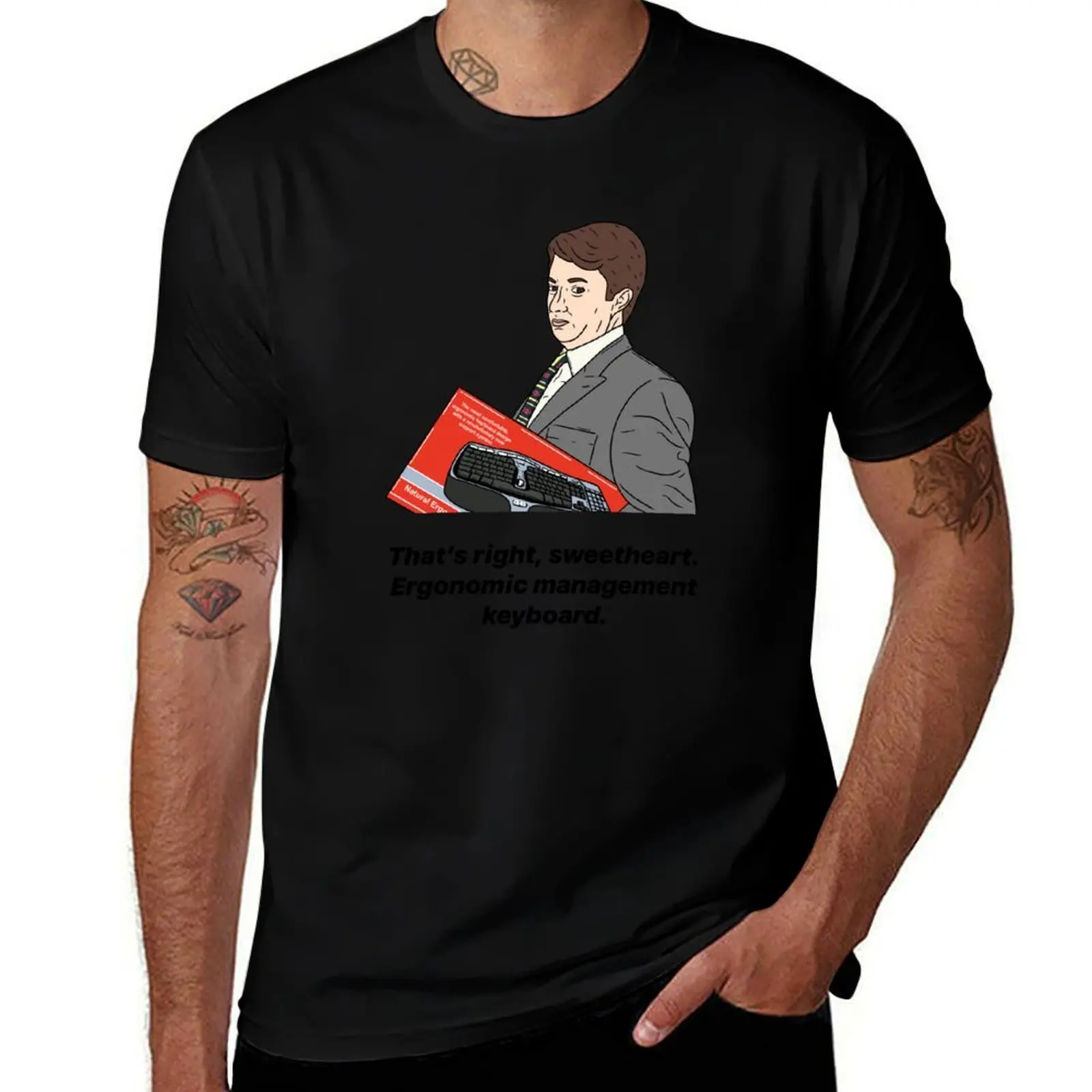 

MARK CORRIGAN ERGONOMIC MANAGEMENT KEYBOARD T-Shirt blanks graphics gifts for boyfriend fruit of the loom mens t shirts