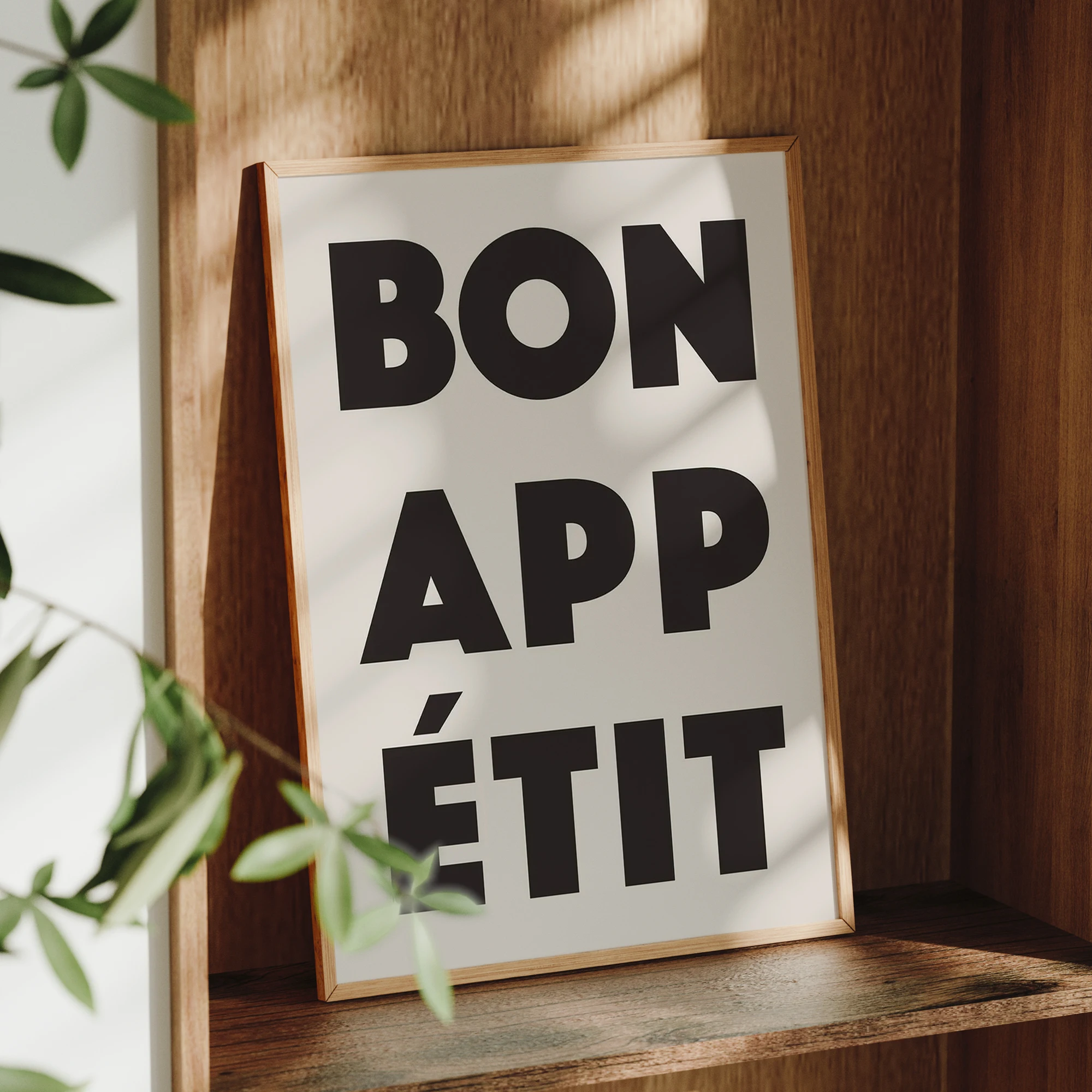 Modern,Minimalist Bon Appetit Black  Wall Art Print Canvas Painting Poster Picture For Living Room,Bedroom Home Decor