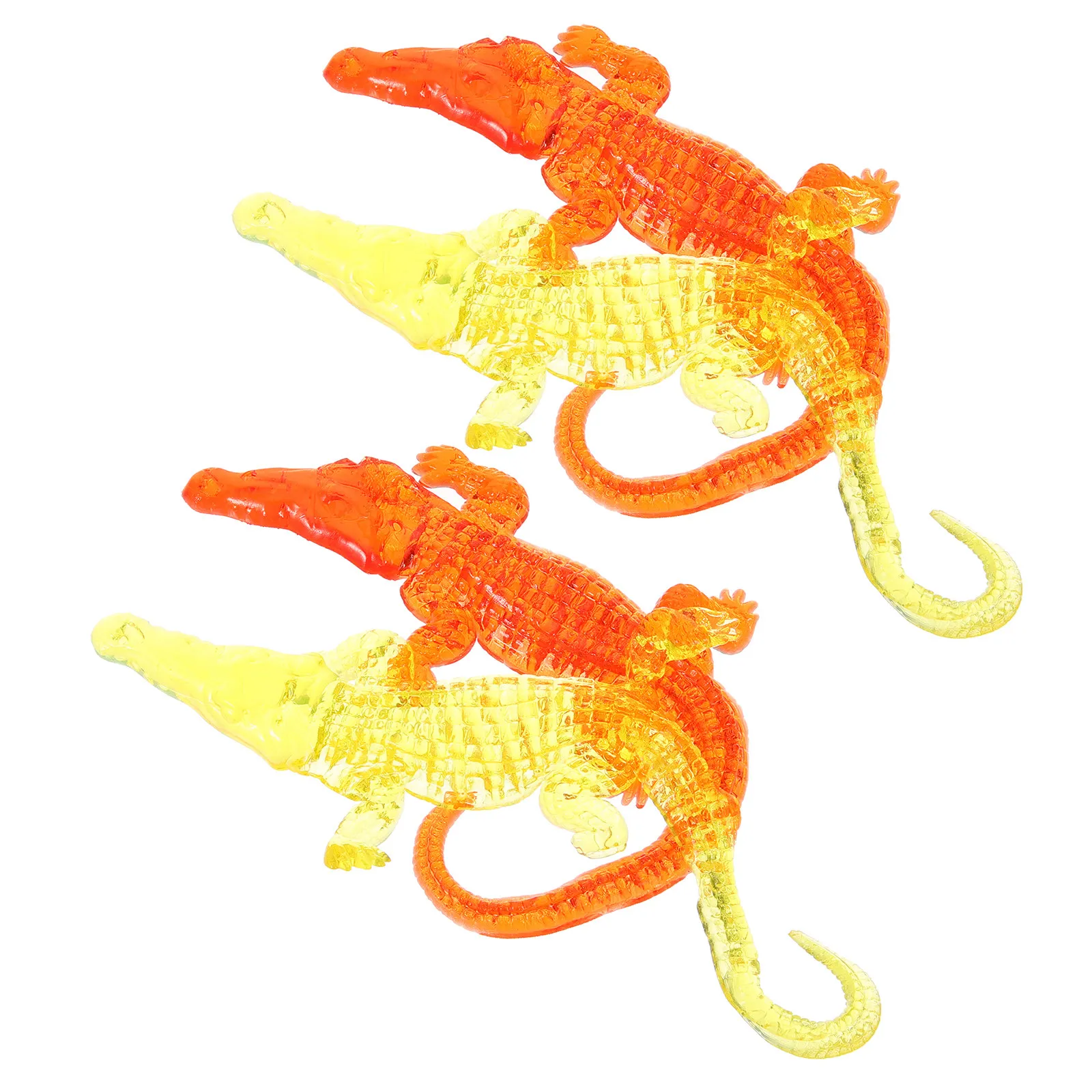 

4Pcs Soft Gel Lizard Unique Design Stretchy Squeeze Rubber Stress Relief Fun Kids Teens Birthday Party Gift Easter Surprise